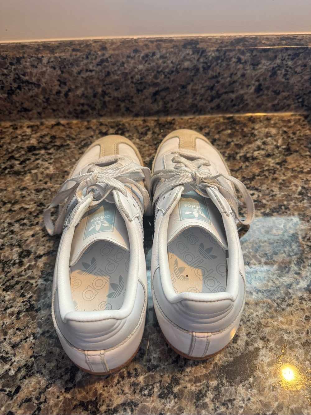 Adidas White Samba Leather Sneakers - Picture 4 of 6